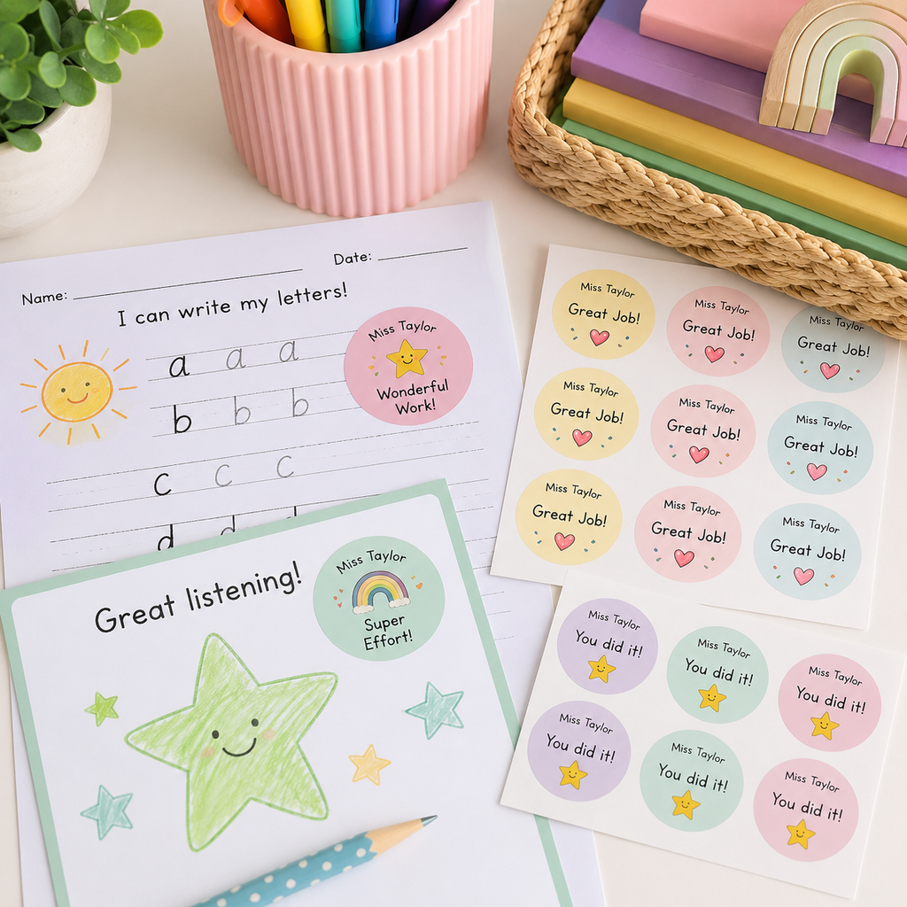 Kindergarten Reward Stickers Australia: How to Use Personalised Reward Stickers for Kindergarten and Prep Classes