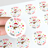 Personalised Kids Christmas Sticker Labels Snowman From Santa