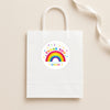 rsonalised Kids Birthday Stickers Rainbow Custom Name Party Favour