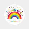 rsonalised Kids Birthday Stickers Rainbow Custom Name Party Favour
