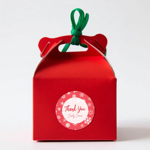 Personalised Christmas Sticker Labels Custom Kids Gift Tags Snowflake