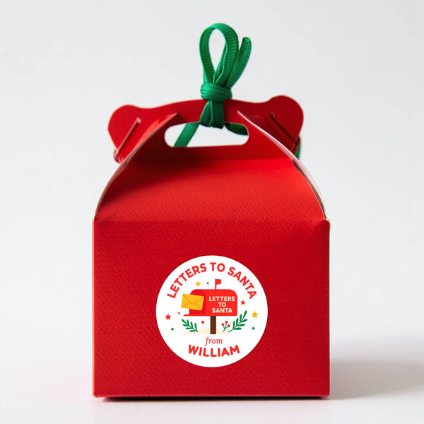 Personalised “Letters to Santa” Christmas Stickers Custom Name Gift Labels