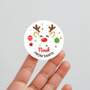 Personalised Kids Christmas Sticker Labels Rudolph Reindeer