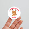 Personalised Kids Christmas Sticker Labels Reindeer Merry Christmas