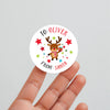 Personalised Kids Christmas Sticker Labels Reindeer Stars From Santa