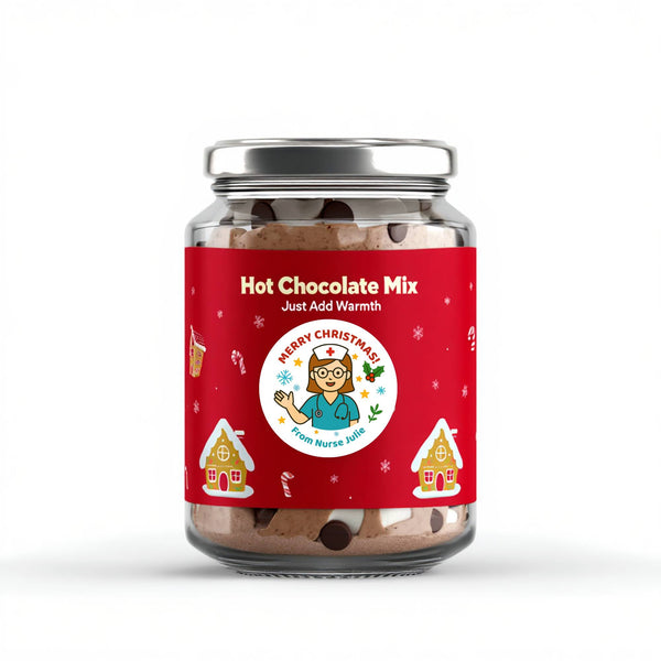 Personalised Nurse Christmas Stickers – Merry Christmas Design