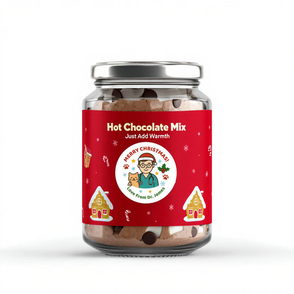 Personalised Male Vet Christmas Stickers – Custom Business Holiday Labels