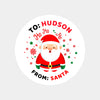 Personalised Kids Christmas Sticker Labels Ho Ho Ho From Santa