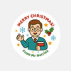 Personalised Male Teacher Christmas Stickers – Custom Holiday Stickers for Teachers