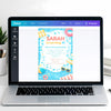 Editable Pool Party Birthday Invitation – Canva Template (4×6 inch) - Sticksy Prints Australia