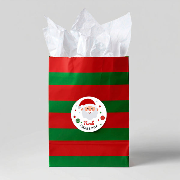 Personalised Kids Christmas Sticker Labels From Santa