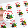 Personalised Kids Christmas Sticker Labels Tassie Devil From Mum And Dad