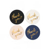 500x “Thank You” Stickers 1 Inch (2.5cm) Blue & Gold Round Sealing Labels on Roll - Sticksy Prints Australia