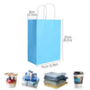 20pcs Blue Kraft Paper Gift Bags with Handles - Small 15x21cm Eco-Friendly Carry Bag for Party Favours & Retail - Sticksy Prints Australia