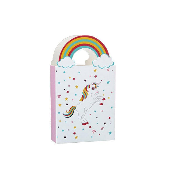 20pcs Unicorn Party Favour Boxes – Rainbow Handle Treat Bags for Kids Birthdays & Events - Sticksy Prints Australia