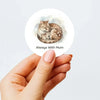 Always With Mum Quoll Sticker – Tasmanian Wildlife Mother & Baby Round Sticker - Sticksy Prints Australia