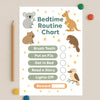 Australian Animal Bedtime Routine Chart for Kids – Printable (A4)
