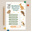 Australian Animal Bedtime Routine Chart for Kids β Printable (A4) - Sticksy Prints Australia
