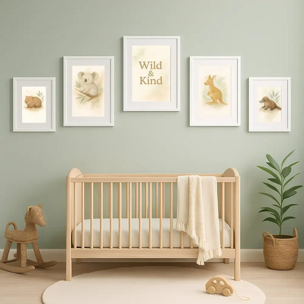 Australian Animal Wall Art Set – “Wild & Kind” (Instant Download, A4–A2 + 12x18 + 16x20) - Sticksy Prints Australia