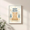 Baby Bear Nursery Wall Art Print – Woodland Animal Printable (Digital Download) - Sticksy Prints Australia