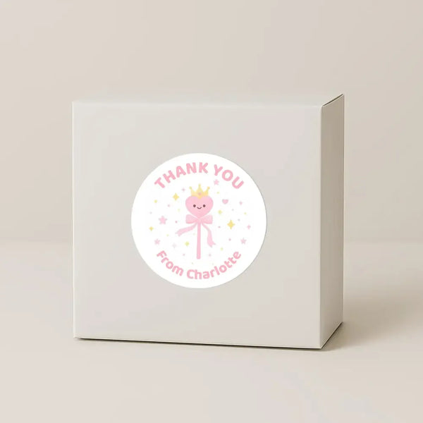Ballerina Thank You Stickers – Ballet Dress, Slippers, Ballerina Bear & Wand | Personalised Party Favour Labels - Sticksy Prints Australia