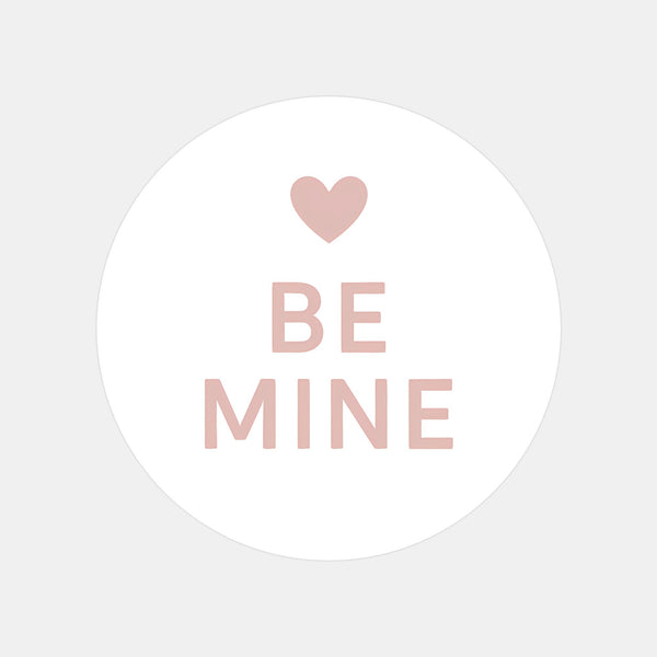 Be Mine Valentine’s Day Stickers – Minimal Romantic Heart Gift Seals