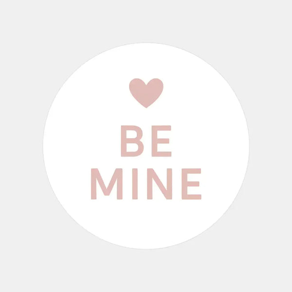 Be Mine Valentine’s Day Stickers – Minimal Romantic Heart Gift Seals - Sticksy Prints Australia