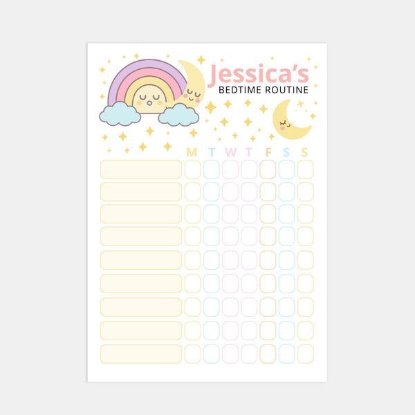 Bedtime Routine Chart – Editable Name & Title (A4 A3 & US Letter)