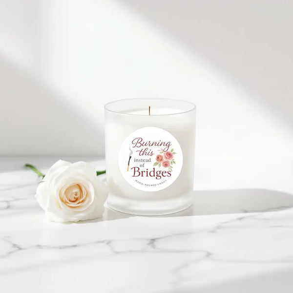 “Burning This Instead of Bridges” Candle Label Stickers