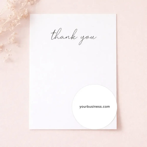 Business Website URL Stickers | Round Packaging Labels for Small Businesses - Sticksy Prints Australia