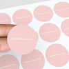 Business Website URL Stickers | Round Packaging Labels for Small Businesses Pink - Sticksy Prints Australia