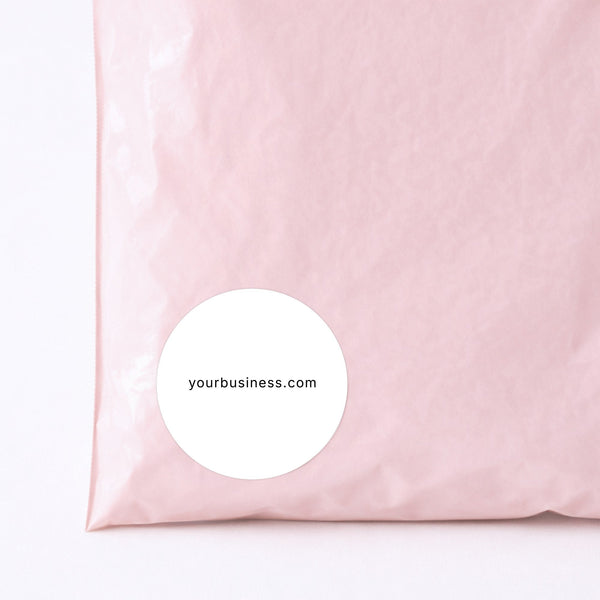 Business Website URL Stickers | Round Packaging Labels for Small Businesses