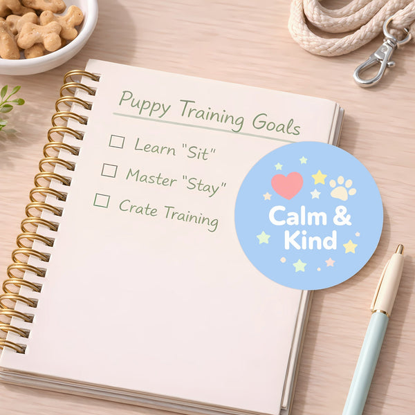 Calm & Kind Pet Training Reward Stickers | Gentle Positive Reinforcement Stickers for Dogs & Puppies