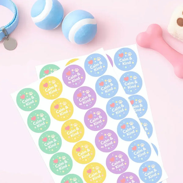 Calm & Kind Pet Training Reward Stickers | Gentle Positive Reinforcement Stickers for Dogs & Puppies - Sticksy Prints Australia