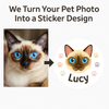 Custom Cat Photo Portrait Label Stickers – Personalised Just for You!