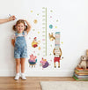Reading Corner Growth Chart - Giraffe & Books Wall Sticker - Sticksy Prints Australia