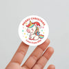 Christmas Unicorn Personalised Gift Stickers for Kids - Sticksy Prints Australia