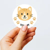 Custom Cat Photo Portrait Label Stickers – Personalised Just for You!