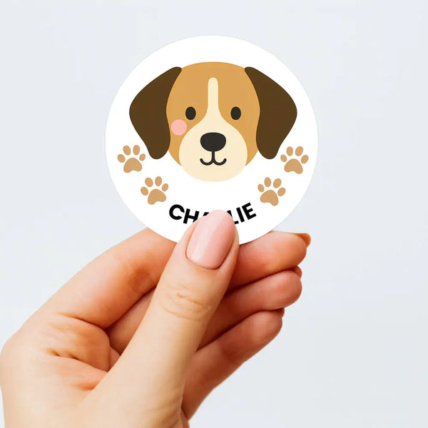 Custom Dog Photo Portrait Label Stickers – Personalised Just for You!