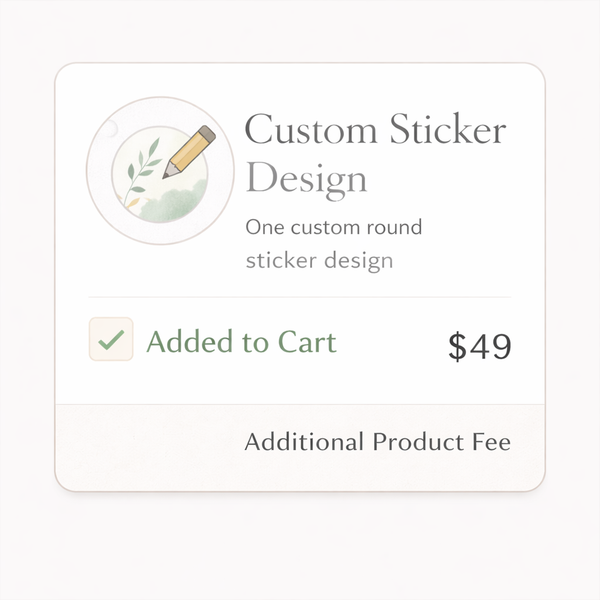 Custom Sticker Artwork – $49 (one-time design fee per sticker design)