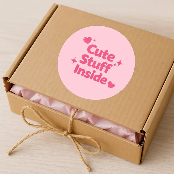 Cute Stuff Inside Stickers | Pretty Packaging Labels for Small Businesses - Sticksy Prints Australia