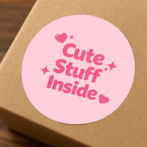 Cute Stuff Inside Stickers | Pretty Packaging Labels for Small Businesses