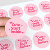 Cute Stuff Inside Stickers | Pretty Packaging Labels for Small Businesses