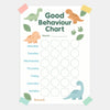 Dinosaur Kids Reward Chart Printable (Good Behaviour Chart β A4, Instant Download) - Sticksy Prints Australia