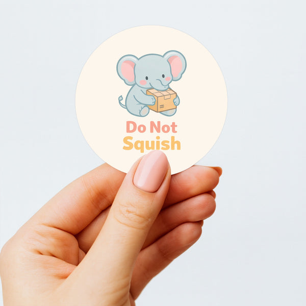 Do Not Squish Stickers | Cute Fragile Packaging Labels for Small Businesses