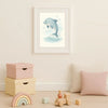 Dolphin Nursery Wall Art Print | Ocean Animal Watercolour | Digital Download - Sticksy Prints Australia