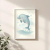 Dolphin Nursery Wall Art Print | Ocean Animal Watercolour | Digital Download - Sticksy Prints Australia