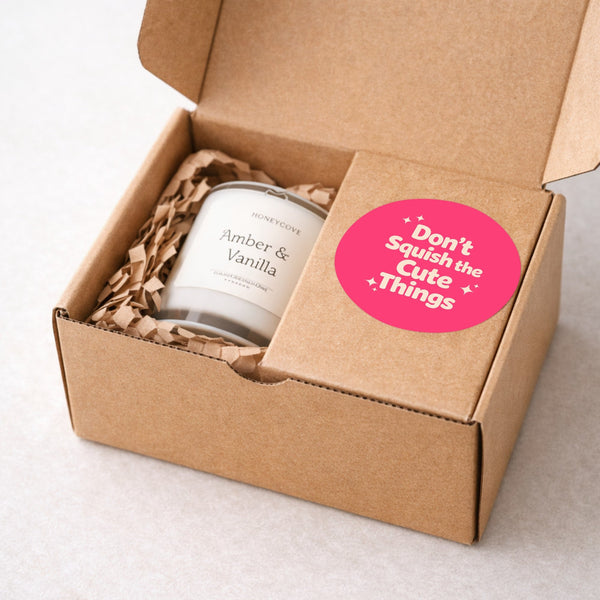 Don’t Squish the Cute Things Stickers | Cute Do Not Squash Parcel Labels for Small Businesses