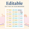 Editable Pastel Rainbow Name Labels – Instant Canva Template (36 Labels)