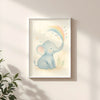 Elephant Nursery Wall Art Print – Safari Animal Watercolour (Digital Download)
